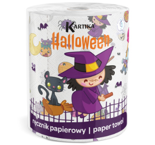 Ręcznik papierowy Kartika Halloween 1 rolka 200 listków 3 warstwy