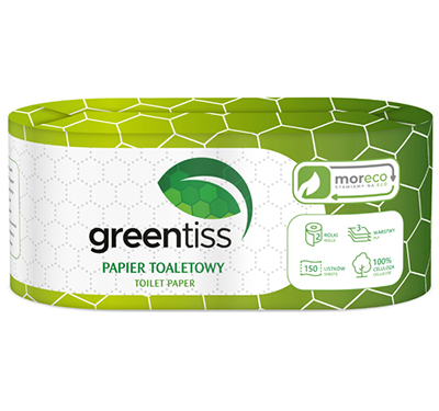 Papier toaletowy greentiss <br> 150 listków 2 rolki <br> 3 warstwy