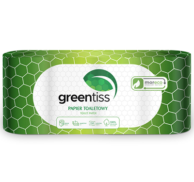 Papier toaletowy greentiss <br> 150 listków 8 rolek <br> 3 warstwy
