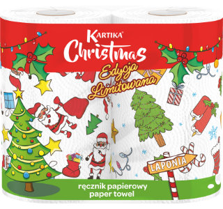Ręcznik papierowy Kartika Christmas Edycja limitowana 2 rolki 3 warstwy