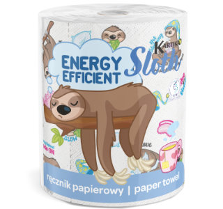 Ręcznik papierowy Kartika Sloth 1 rolka 200 listków 3 warstwy
