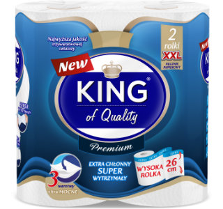 Ręcznik papierowy KING OF QUALITY SUPER COMPACT 100 listków 2 rolki