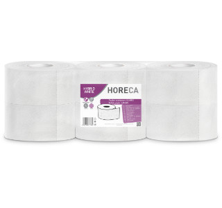 Toilet paper Jumbo HORECA HYBRID WHITE TYPE 500/17 6 rolls
