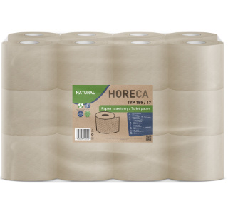 Toilet paper 24R HORECA NATURAL TYPE 185/17 20m 2 plies