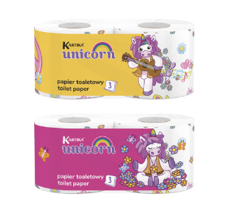 Toilet paper Kartika Unicorn 200 sheets 3 plies 2 rolls