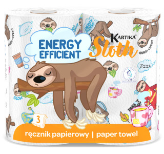 Paper towel Kartika SLOTH 2 rolls 75 sheets 3 plies