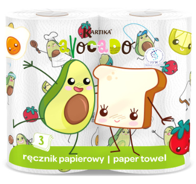 Paper towel Kartika AVOCADO 2 rolls 75 sheets 3 plies