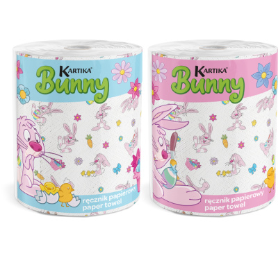 Paper towel Kartika BUNNY 1 roll 200 sheets 3 plies