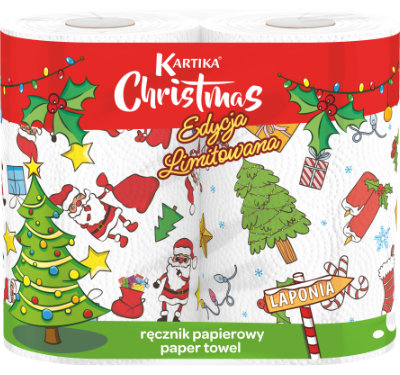 Paper towel Kartika Christmas Limited edition 2 rolls 3 plies