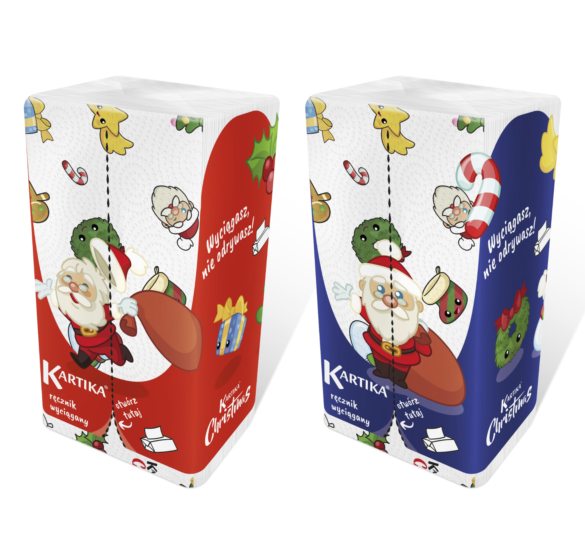 Folded paper towel zz/ v Kartika Christmas 150 sheets 2 ply