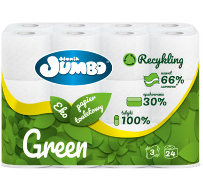 Toilet paper Słonik Jumbo GREEN 24 rolls